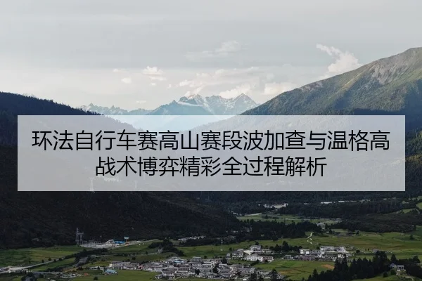 环法自行车赛高山赛段波加查与温格高战术博弈精彩全过程解析